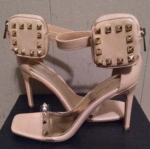 Anne Michelle Evermore-35 nude Studded Heels size 10